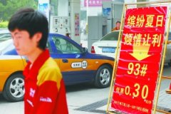 今天油价再次下跌。全国最新油价